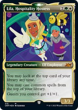 Lila, Hospitality Hostess (Showcase) (Galaxy Foil) 513 card from Unfinity