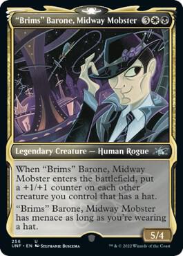 "Brims" Barone, Midway Mobster (Showcase) 256 card from Unfinity