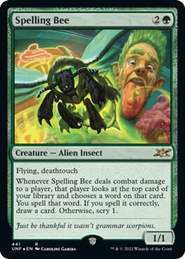 Spelling Bee (Galaxy Foil) 441 card from Unfinity