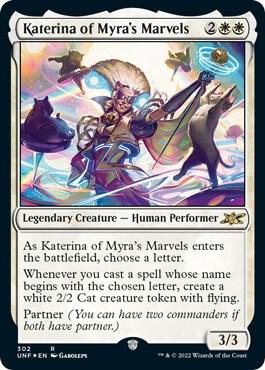 Katerina of Myra's Marvels (Galaxy Foil) 302 card from Unfinity
