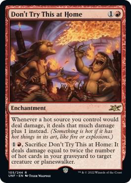 Don't Try This at Home 105 card from Unfinity
