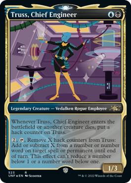 Truss, Chief Engineer (Showcase) (Galaxy Foil) 523 card from Unfinity