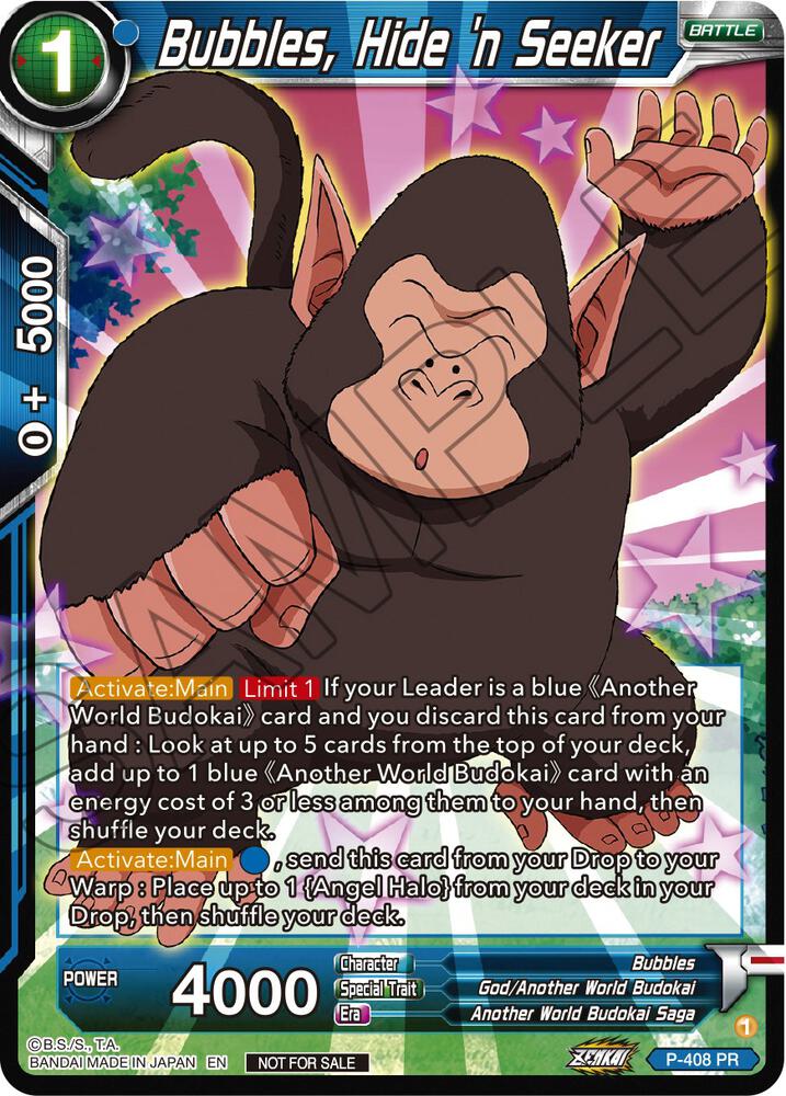 Bubbles, Hide 'n Seeker (Zenkai Series Tournament Pack Vol.1) P-408 card from Tournament Promotion Cards
