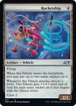 _______ _______ Rocketship (Galaxy Foil) 477 card from Unfinity