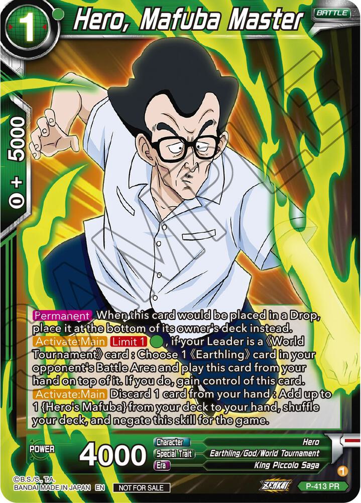 Hero, Mafuba Master (Zenkai Series Tournament Pack Vol.1) P-413 card from Tournament Promotion Cards