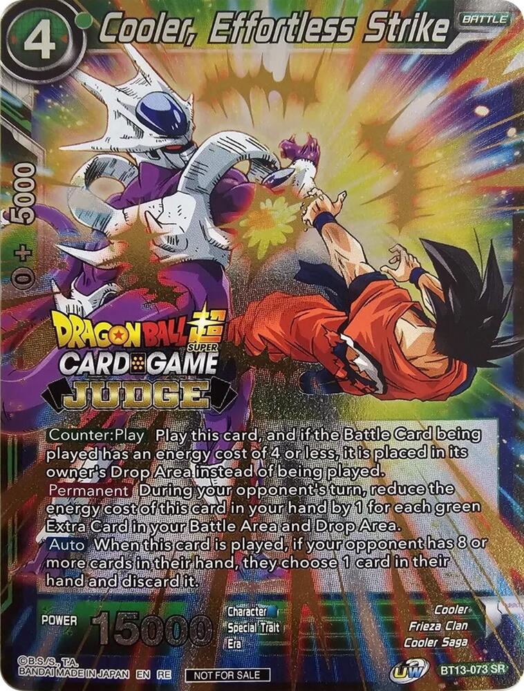 Cooler, Effortless Strike (Judge Pack Vol.12) BT13-073 card from Tournament Promotion Cards