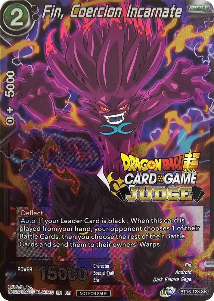 Fin, Coercion Incarnate (Judge Pack Vol.12) BT15-128 card from Tournament Promotion Cards