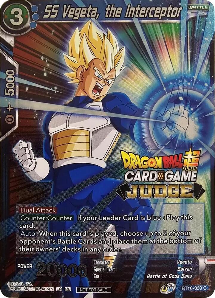 SS Vegeta, the Interceptor (Judge Pack Vol.12) BT16-030 card from Tournament Promotion Cards
