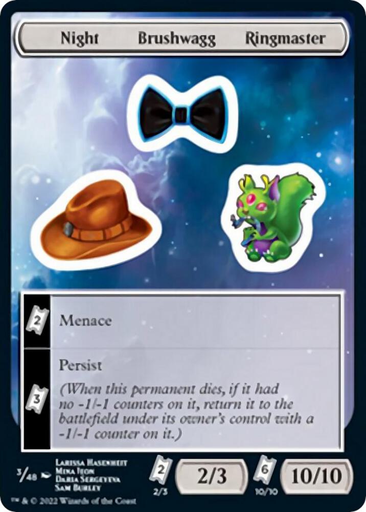 Night Brushwagg Ringmaster 3 card from Unfinity