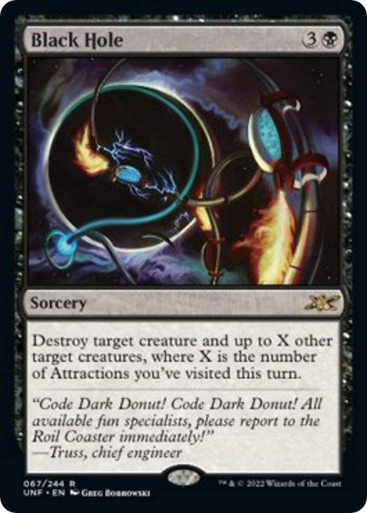 Black Hole 67 card from Unfinity