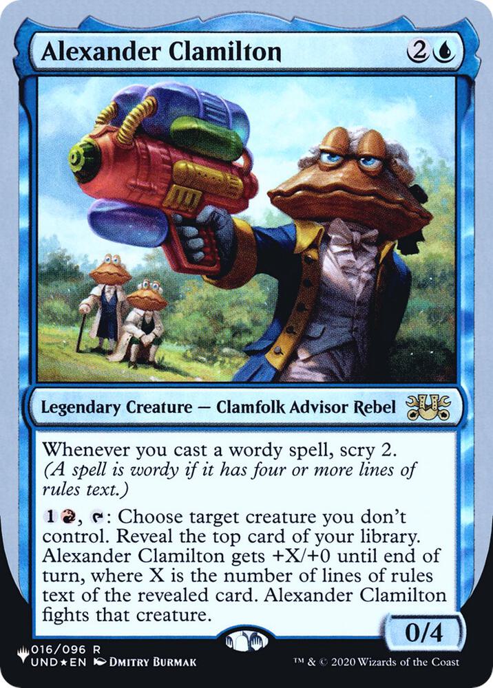 Alexander Clamilton 016/096 card from The List Reprints
