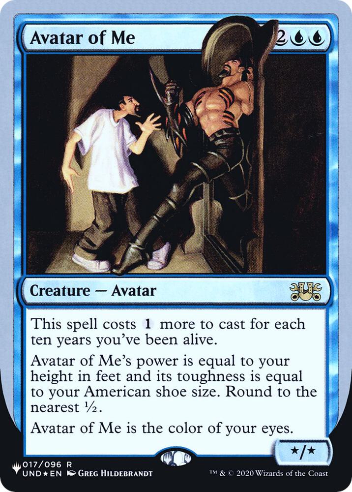Avatar of Me 017/096 card from The List Reprints