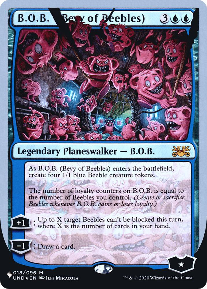 B.O.B. (Bevy of Beebles) 018/096 card from The List Reprints