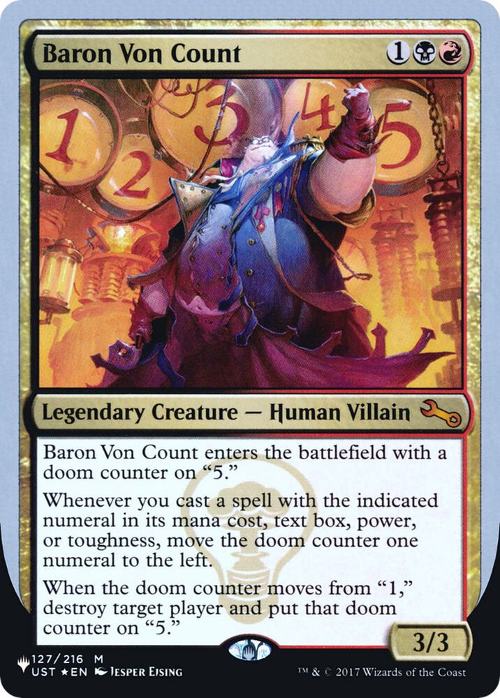 Baron Von Count 127/216 card from The List Reprints