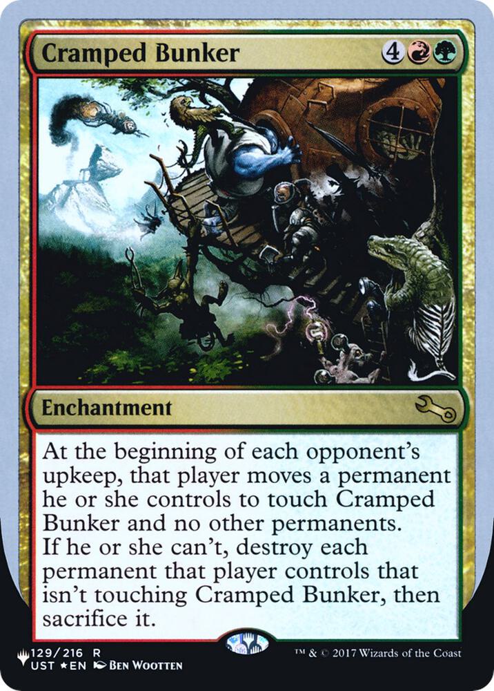 Cramped Bunker 129/216 card from The List Reprints