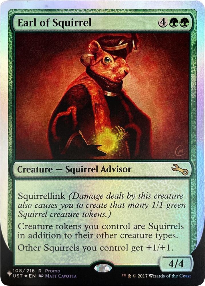 Earl of Squirrel 108/216 card from The List Reprints