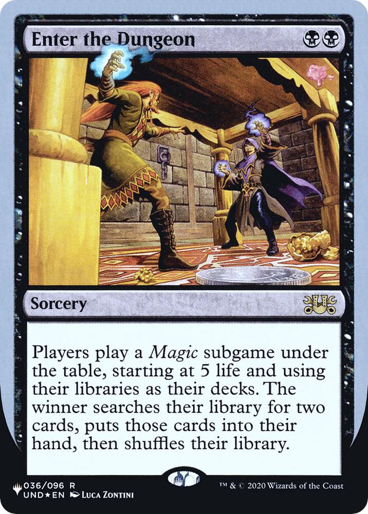 Enter the Dungeon 036/096 card from The List Reprints