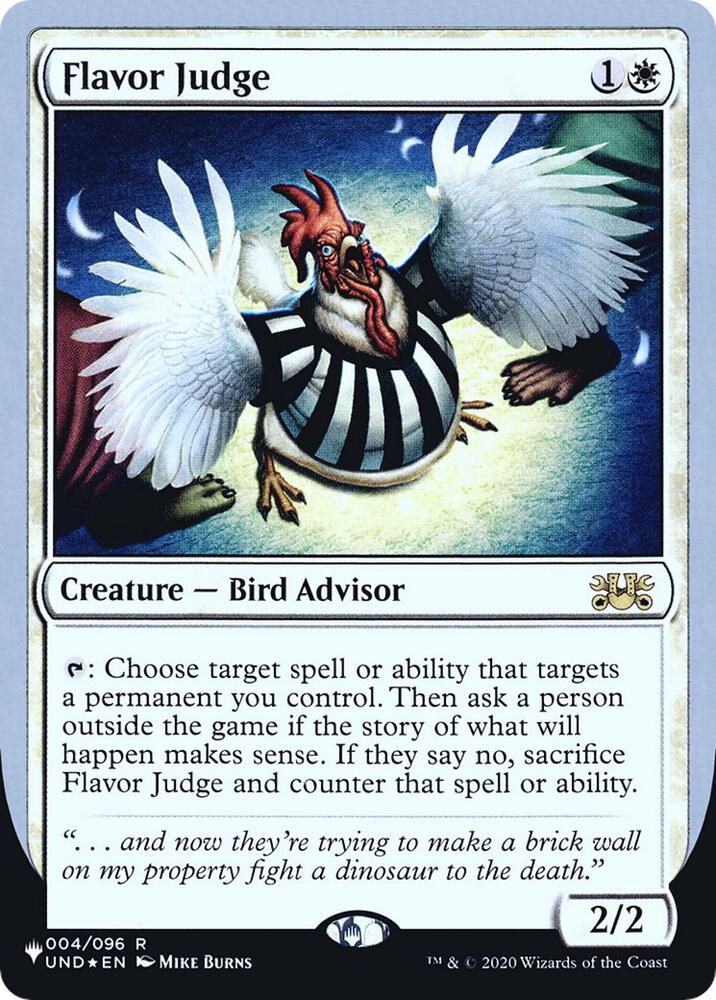 Flavor Judge 004/096 card from The List Reprints