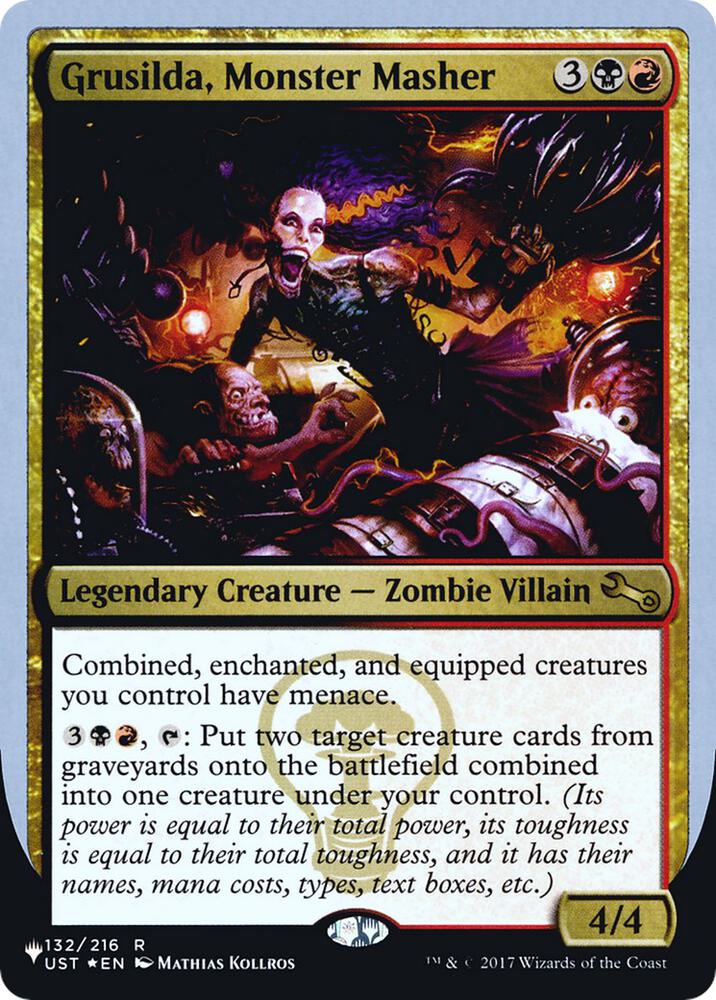 Grusilda, Monster Masher 132/216 card from The List Reprints