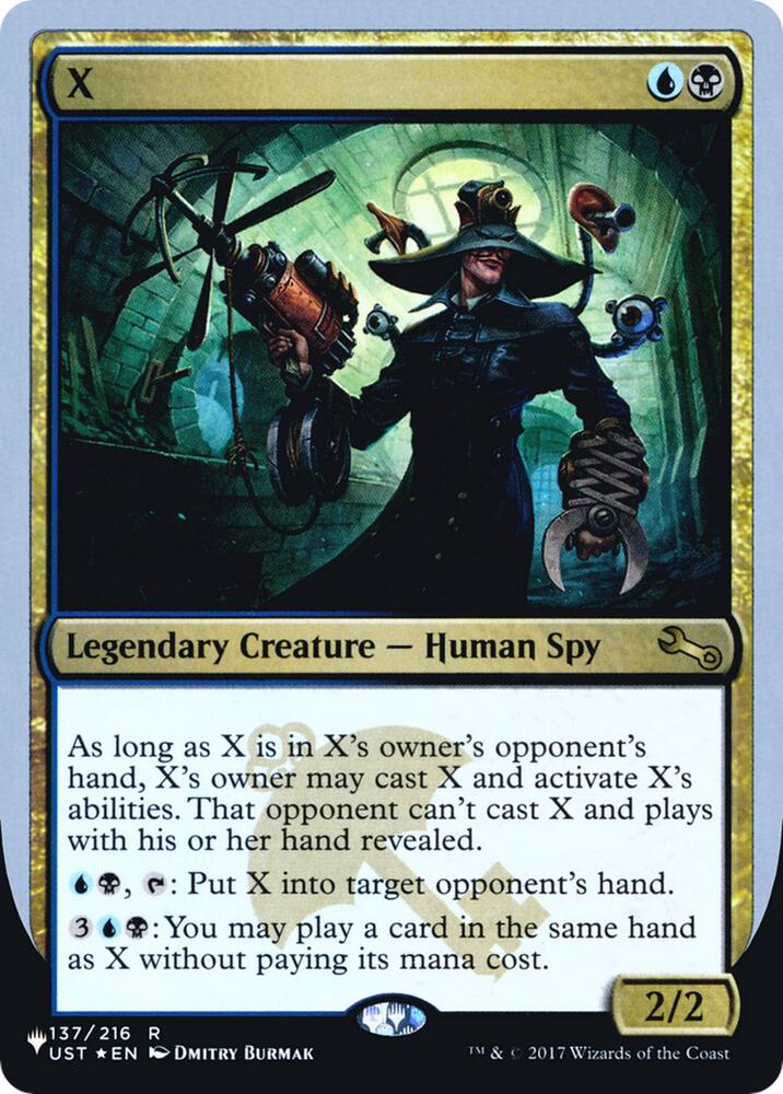X 137/216 card from The List Reprints