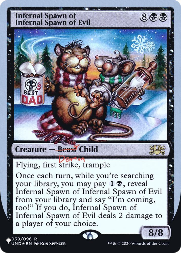 Infernal Spawn of Infernal Spawn of Evil 039/096 card from The List Reprints