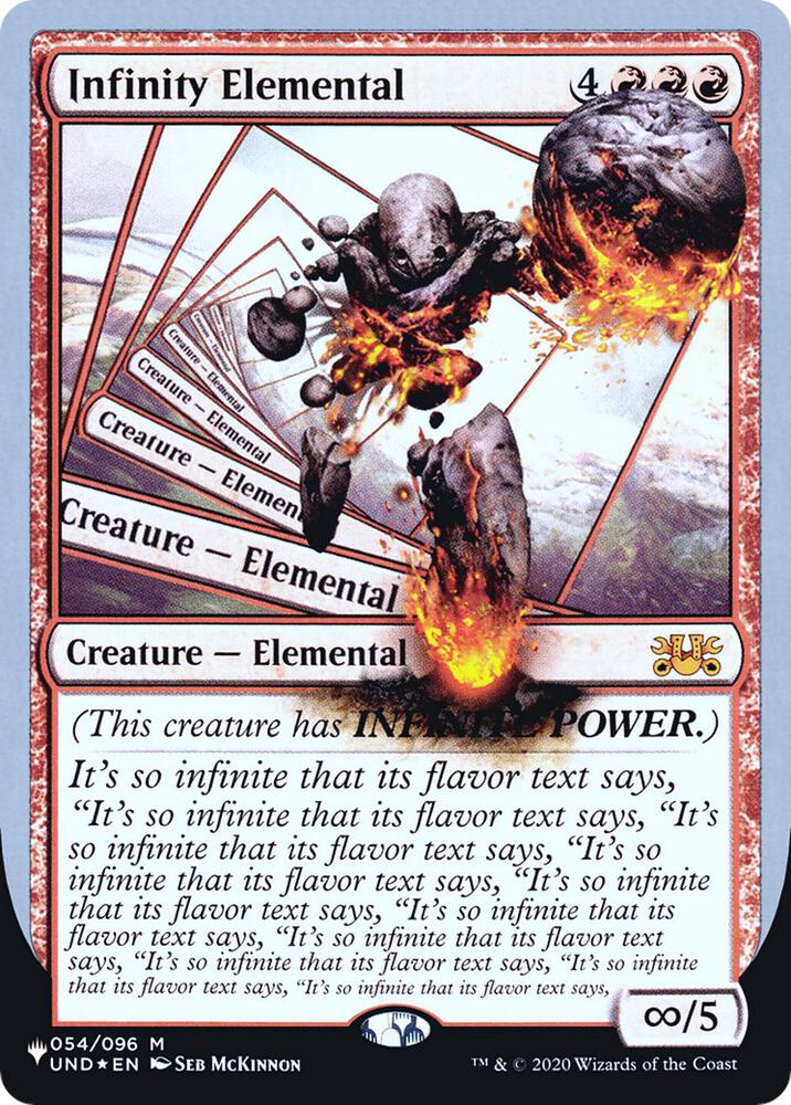 Infinity Elemental 054/096 card from The List Reprints