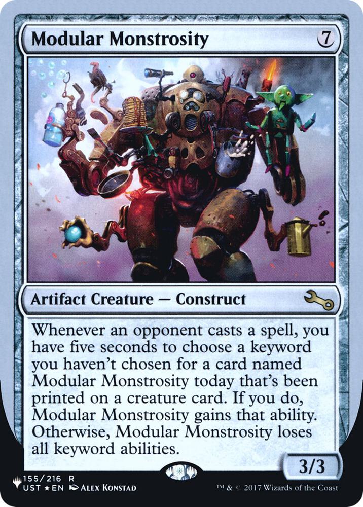 Modular Monstrosity 155/216 card from The List Reprints