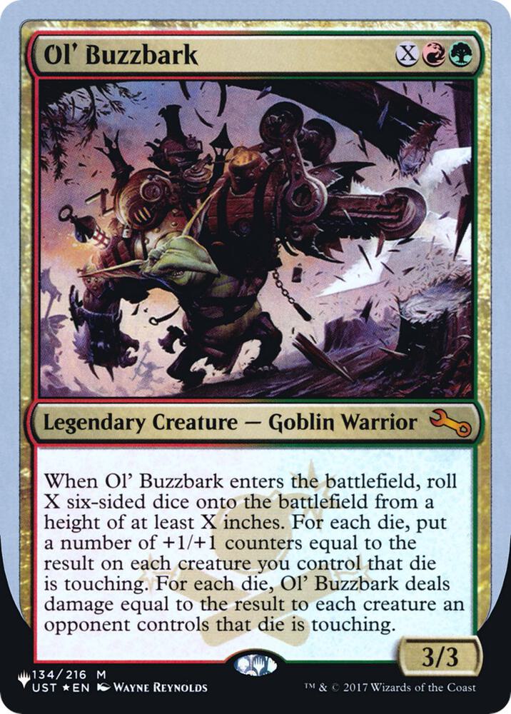 Ol' Buzzbark 134/216 card from The List Reprints