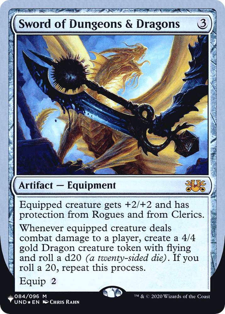 Sword of Dungeons & Dragons 084/096 card from The List Reprints