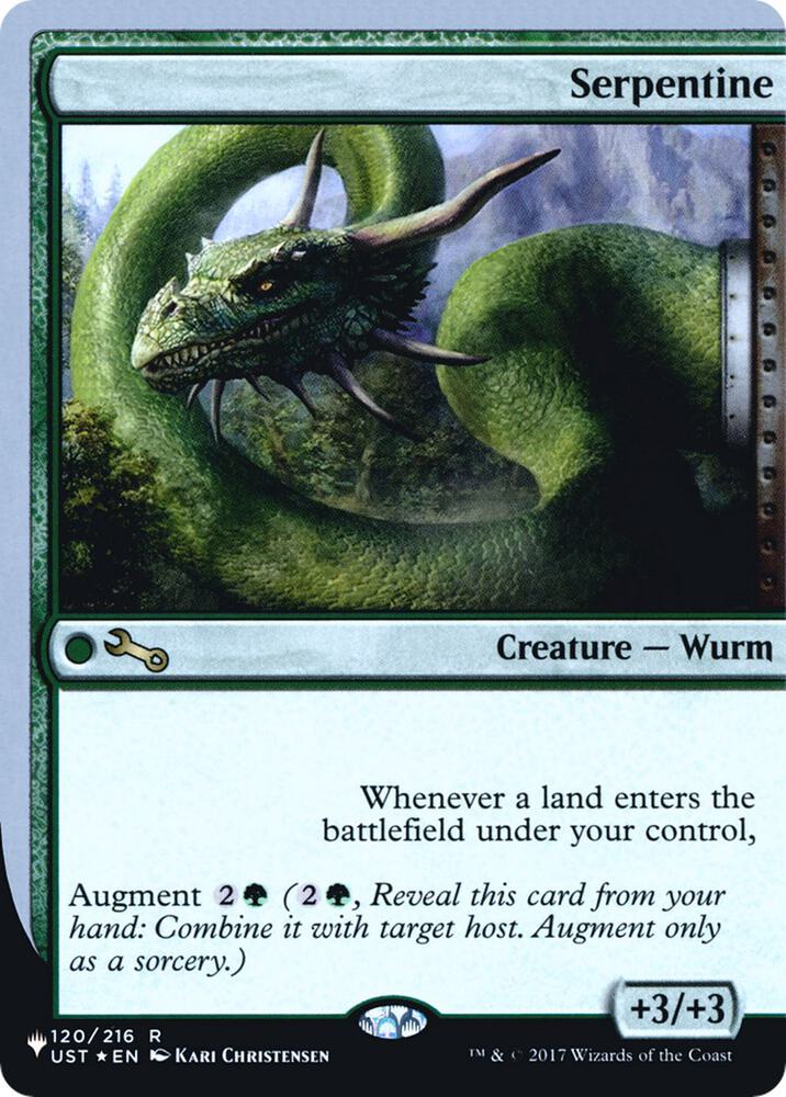 Serpentine 120/216 card from The List Reprints