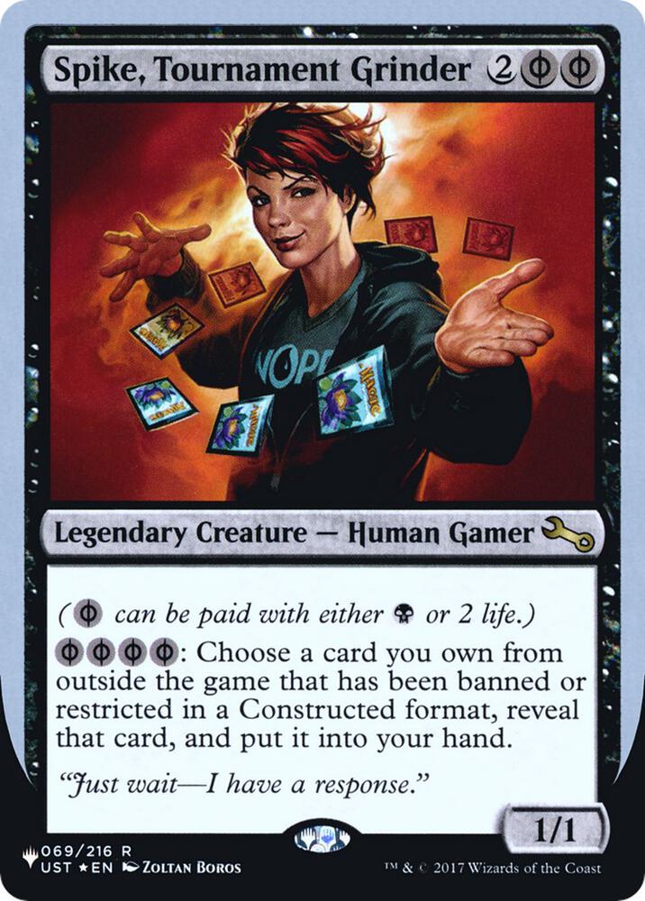 Spike, Tournament Grinder 069/216 card from The List Reprints