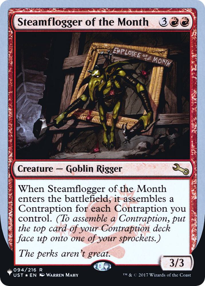 Steamflogger of the Month 094/216 card from The List Reprints