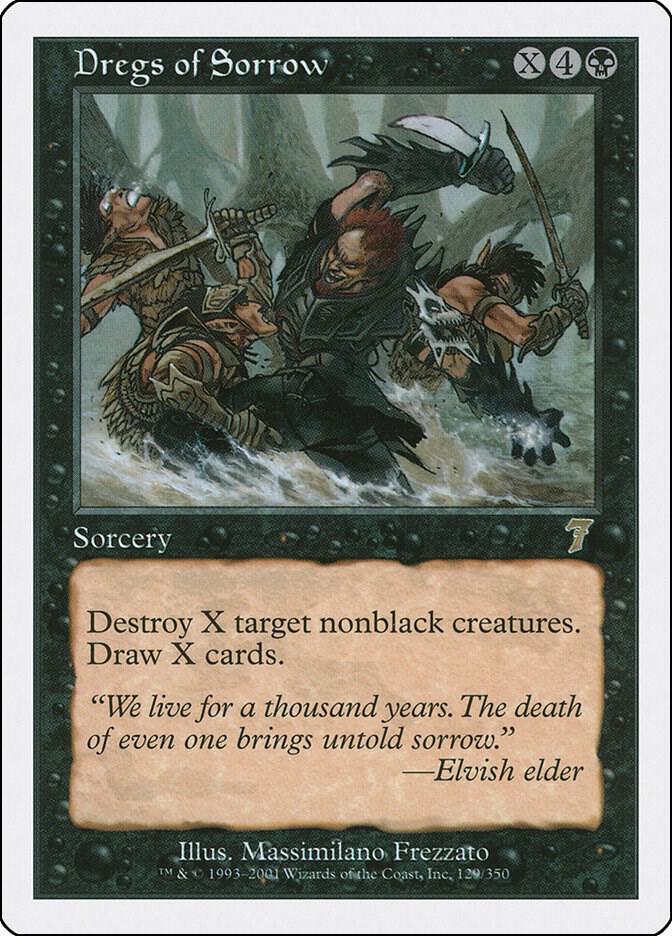 Dregs of Sorrow 129 card from 7th Edition