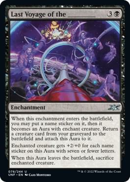 Last Voyage of the _______ 78 card from Unfinity