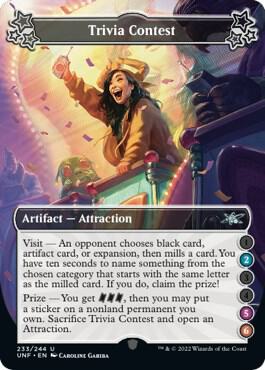 Trivia Contest (2-5-6) 233 card from Unfinity