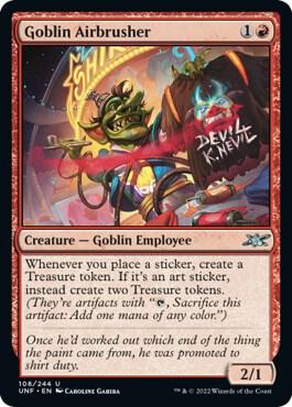 Goblin Airbrusher 108 card from Unfinity