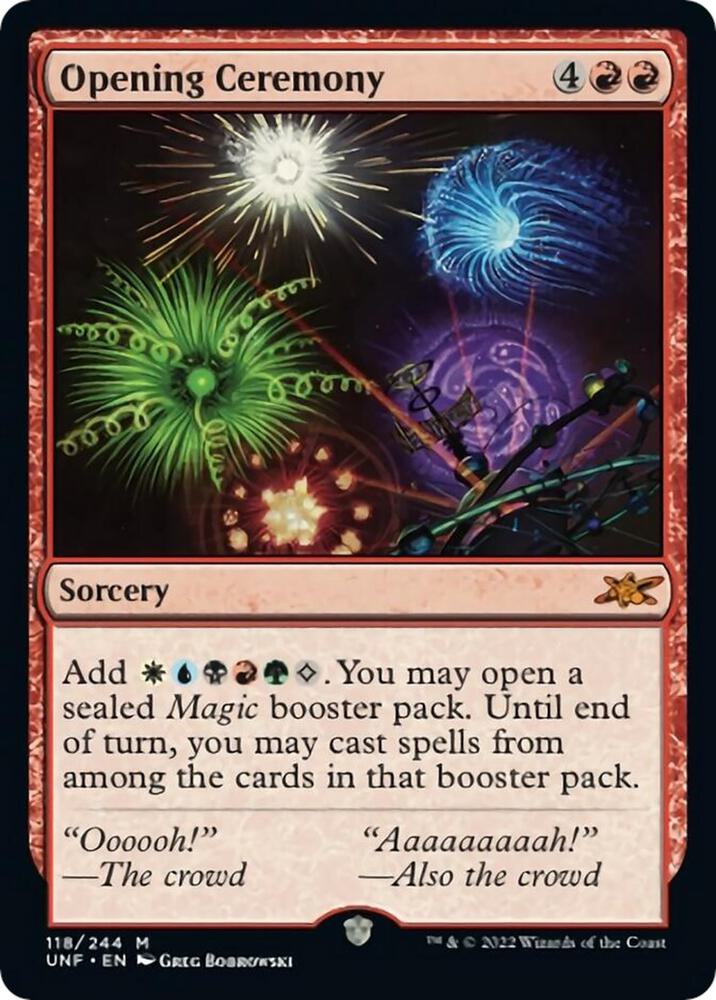 Opening Ceremony 118 card from Unfinity