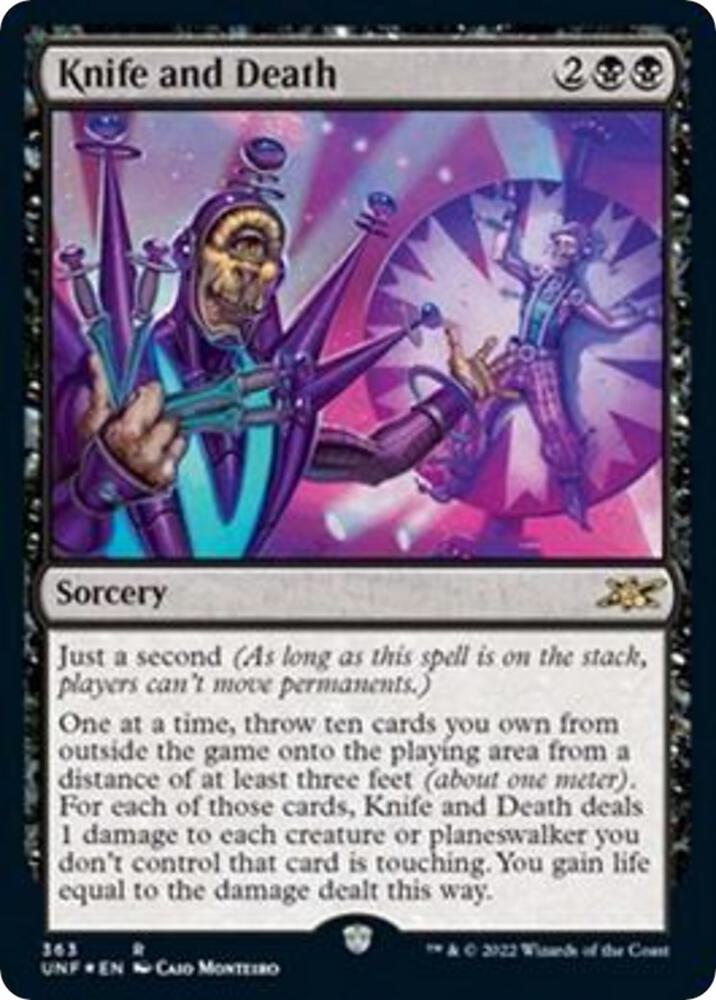 Knife and Death (Galaxy Foil) 363 card from Unfinity
