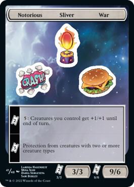 Notorious Sliver War 41 card from Unfinity