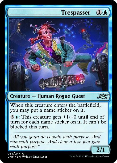 _______ _______ _______ Trespasser 61 card from Unfinity