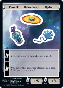 Playable Delusionary Hydra 30 card from Unfinity