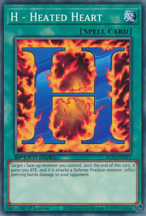 H - Heated Heart SGX2-ENA13 card from Speed Duel GX: Midterm Paradox