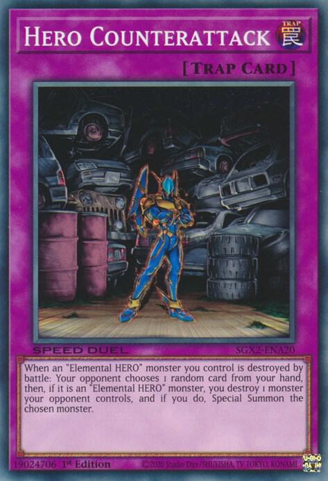 Hero Counterattack SGX2-ENA20 card from Speed Duel GX: Midterm Paradox