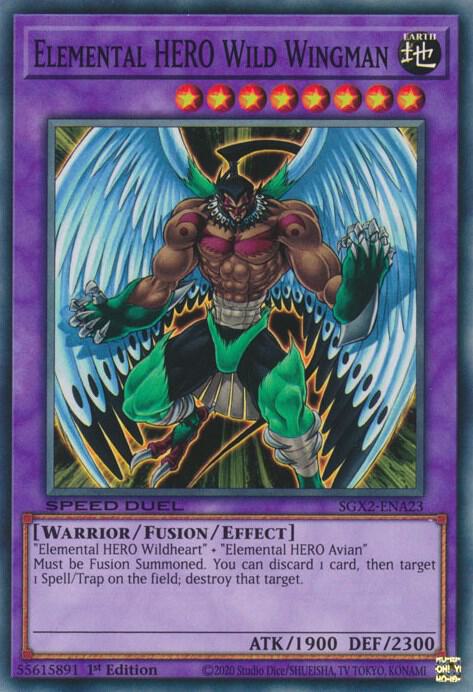 Elemental HERO Wild Wingman SGX2-ENA23 card from Speed Duel GX: Midterm Paradox