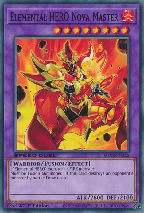 Elemental HERO Nova Master SGX2-ENA25 card from Speed Duel GX: Midterm Paradox