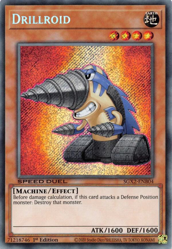 Drillroid (Secret Rare) SGX2-ENB04 card from Speed Duel GX: Midterm Paradox