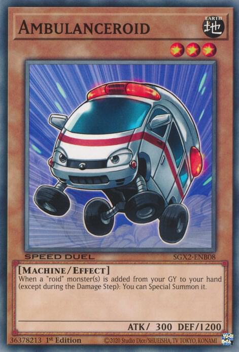 Ambulanceroid SGX2-ENB08 card from Speed Duel GX: Midterm Paradox