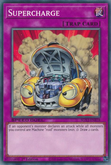Supercharge SGX2-ENB18 card from Speed Duel GX: Midterm Paradox