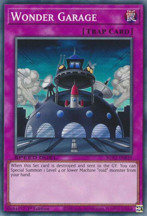 Wonder Garage SGX2-ENB19 card from Speed Duel GX: Midterm Paradox