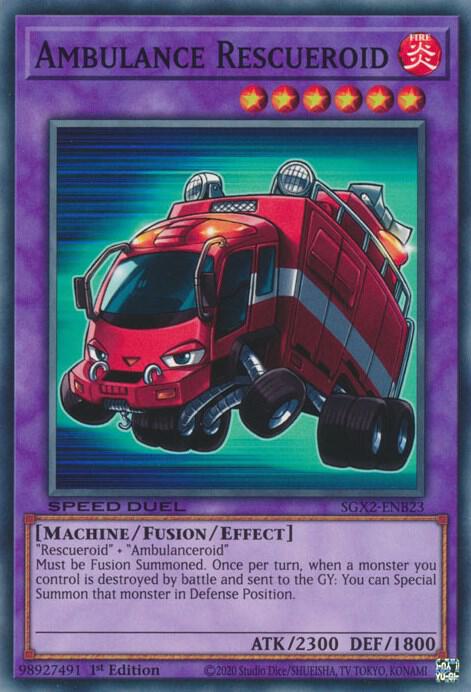 Ambulance Rescueroid SGX2-ENB23 card from Speed Duel GX: Midterm Paradox